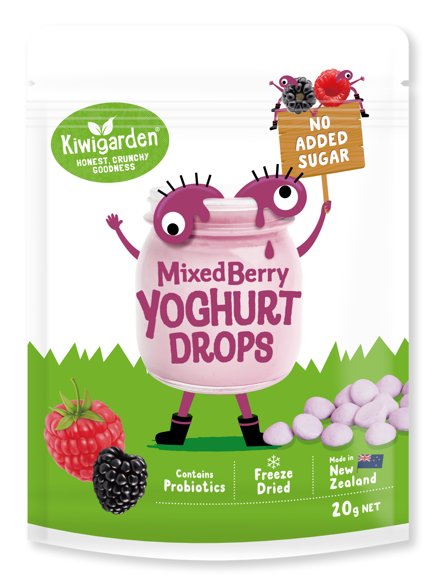 Mixed Berry Yoghurt Drops 20g - No added sugar