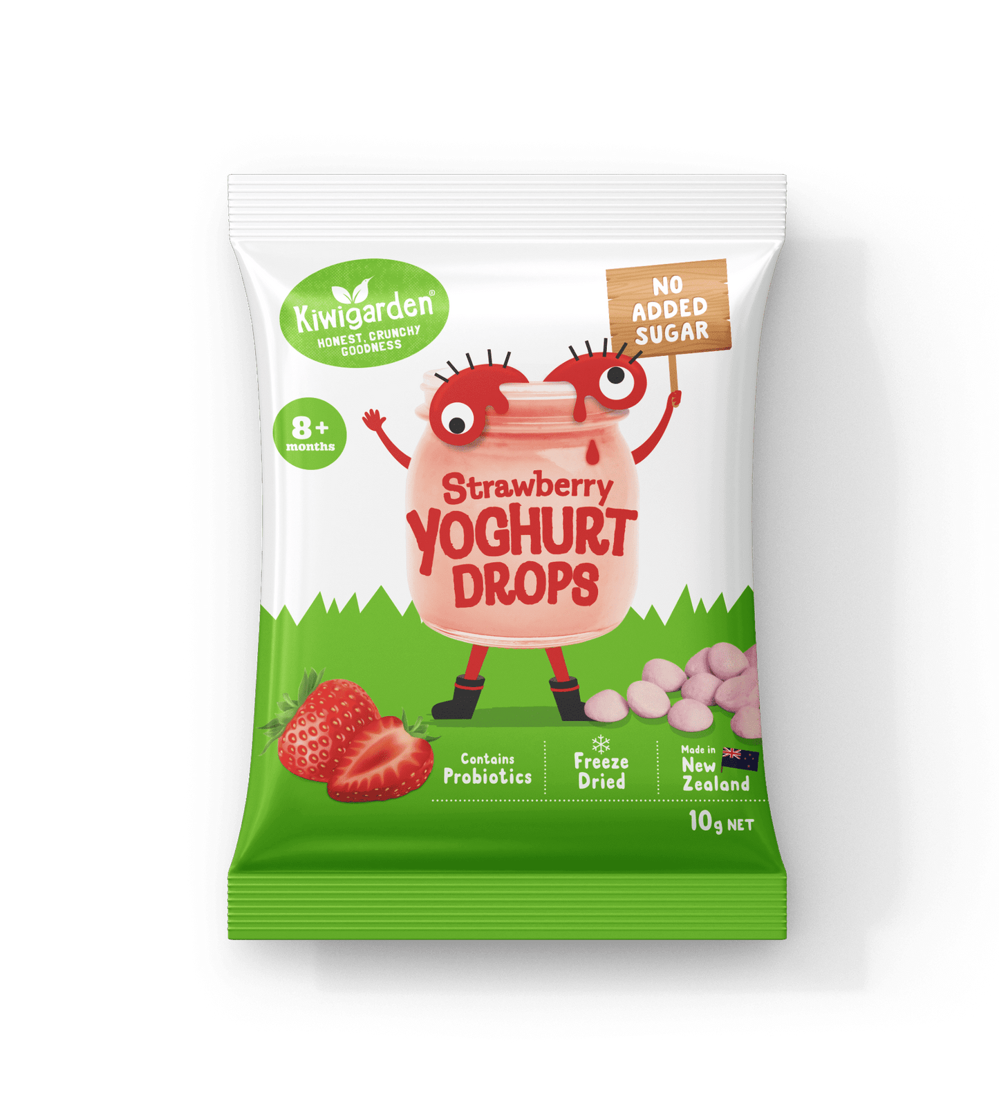 Strawberry yoghurt drops (no added sugar) 10g